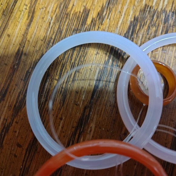 Set of 5 Glass Bangles and Ring - Picture 3 of 5